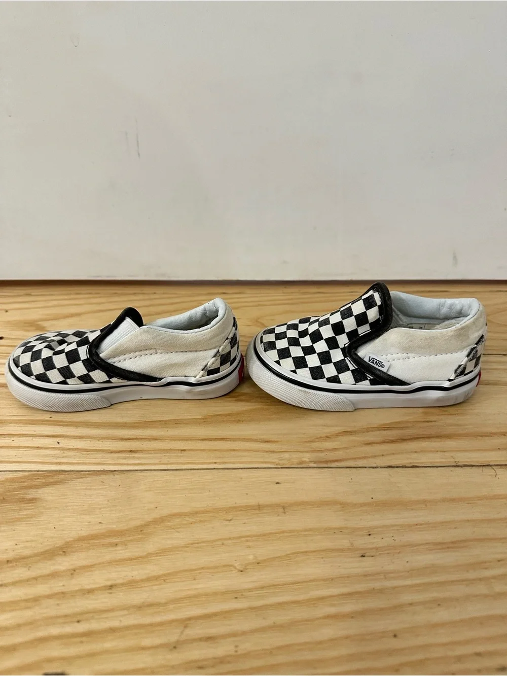 Vans Kids Slip-On Checkerboard Sneakers - Black & White